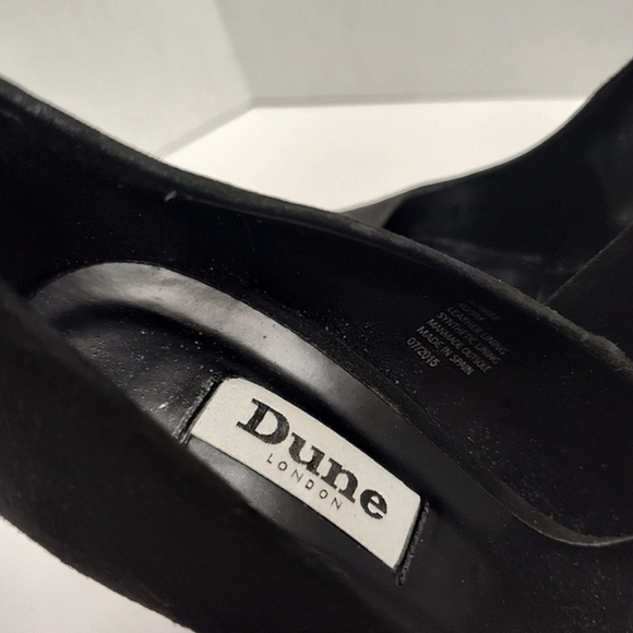 Dune London Aubree block high heels black suede size 9 - Picture 6 of 8